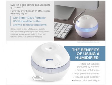GIFT-17149 BETTER DAYS PORTABLE USB HUMIDIFIER full image